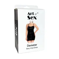Лакована сукня Art of Sex - Demeter, колір чорний з ефектом голограми, розмір M — Просмотреть изображение 3