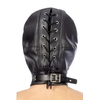 Капюшон для БДСМ Fetish Tentation Closed BDSM hood in leatherette — Просмотреть изображение 2