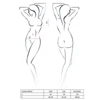Комплект білизни Passion GIANA BIKINI S/M, white, напівпрозорі ліф і трусики з бантиками — Переглянути зображення 3