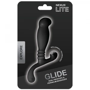 Масажер простати Nexus Glide Black для новачків, ультрастимулювальний, з масажером промежини