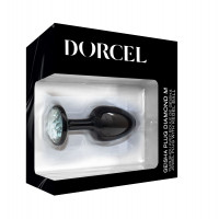 Анальная пробка Dorcel Geisha Plug Diamond M с шариком внутри, создает вибрации, макс. диаметр 3,2см