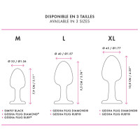 Анальная пробка Dorcel Geisha Plug Diamond M с шариком внутри, создает вибрации, макс. диаметр 3,2см