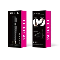 Мінівібромасажер Dorcel Wand Wanderful Black потужний, водонепроникний, 18 режимів роботи — Переглянути зображення 5