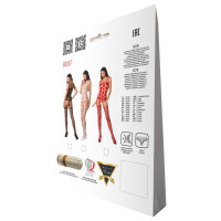 Бодістокінг Passion BS067 black, комбінезон, імітація панчіх і топа на бретелях — Переглянути зображення 8