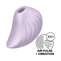 Вакуумний кліторальний стимулятор із вібрацією Satisfyer Pearl Diver Violet — Переглянути зображення 1