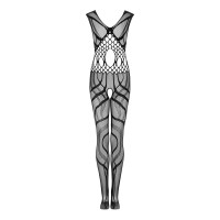 Сетчатый бодистокинг с вырезами и рисунком Obsessive Bodystocking G328 S/M/L, черный, комбинезон Сетчатый бодистокинг с вырезами и рисунком Obsessive Bodystocking G328 S/M/L, черный, комбинезон