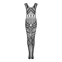 Сетчатый бодистокинг с вырезами и рисунком Obsessive Bodystocking G328 S/M/L, черный, комбинезон Сетчатый бодистокинг с вырезами и рисунком Obsessive Bodystocking G328 S/M/L, черный, комбинезон