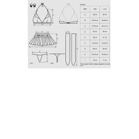 Эротический костюм школьницы с мини-юбкой Obsessive Schooly 5pcs costume L/XL, бело-красный, топ, юб — Просмотреть изображение 7