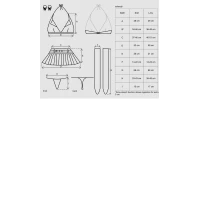 Еротичний костюм школярки з мініспідницею Obsessive Schooly 5pcs costume L/XL, біло-червоний, топ, с — Переглянути зображення 7