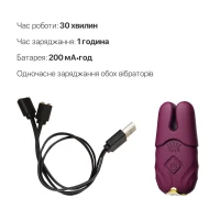 Смарт-вібратор для грудей Zalo - Nave Velvet Purple, пульт ДК, робота через додаток — Переглянути зображення 6