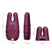 Смарт-вібратор для грудей Zalo - Nave Velvet Purple, пульт ДК, робота через додаток — Переглянути зображення 3