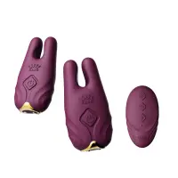 Смарт-вібратор для грудей Zalo - Nave Velvet Purple, пульт ДК, робота через додаток — Переглянути зображення 1