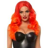 Руда перука омбре Leg Avenue Ombre long wavy wig, довга, локони, 61 см — Просмотреть изображение 1
