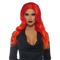 Руда перука омбре Leg Avenue Ombre long wavy wig, довга, локони, 61 см — Просмотреть изображение 3