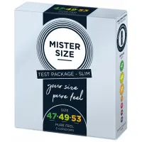 Набір презервативів Mister Size - pure feel - 47–49–53 (3 condoms), 3 розміри, товщина 0,05 мм — Переглянути зображення 2