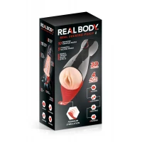 Преміум-вібромастурбатор Real Body - Real Sucking Pussy 2, всмоктування, звук, стимуляція промежини — Переглянути зображення 9