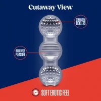 Мастурбатор Blush Rize – Feelz Masturbator – Clear, мультитекстура, ефект вакууму — Переглянути зображення 4