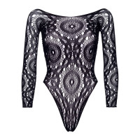 Эротическое боди-бодистокинг Leg Avenue Snap crotch thong back teddy Black M/L