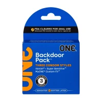 Презервативи ONE Backdoor, 3 шт, 3 види, картонне паковання — Переглянути зображення 1