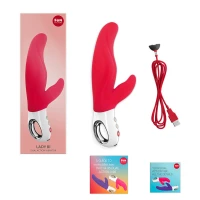 Вібратор-кролик для точки А Fun Factory LADY BI india red, 2 мотори, 12 режимів — Переглянути зображення 3