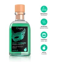 Набір для масажу Orgie – Sexy Therapy Apple (100 мл), їстівна розігрівальна олія + пір’їнка — Переглянути зображення 3