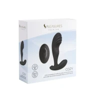 Вібромасажер простати S Pleasures Premium Cozy, чорний, з рельєфною головкою, 10 режимів — Переглянути зображення 5
