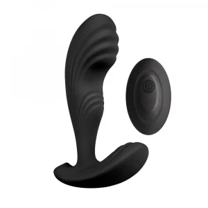 Вібромасажер простати S Pleasures Premium Cozy, чорний, з рельєфною головкою, 10 режимів