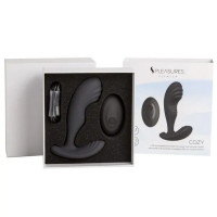 Вибромассажер простаты S Pleasures Premium Cozy, черный, с рельефной головкой, 10 режимов