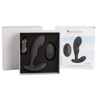 Вібромасажер простати S Pleasures Premium Cozy, чорний, з рельєфною головкою, 10 режимів — Переглянути зображення 3