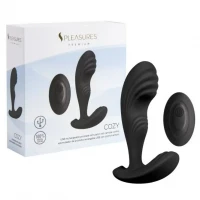 Вібромасажер простати S Pleasures Premium Cozy, чорний, з рельєфною головкою, 10 режимів — Переглянути зображення 4