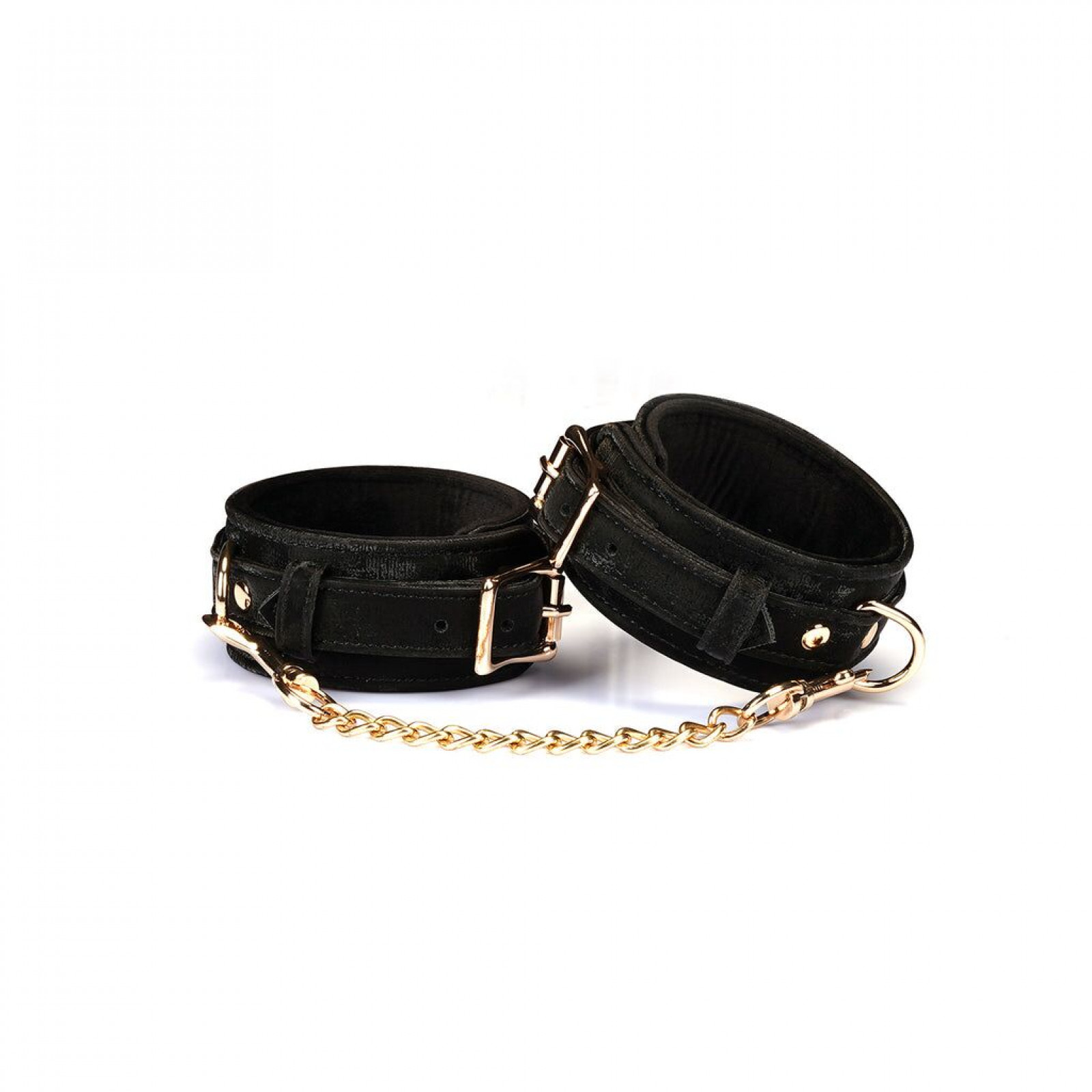 Поножі Liebe Seele Boudoir Amor Ankle Cuffs Black, знімний з’єднувальний ланцюжок