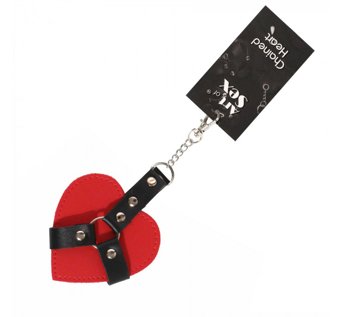 Брелок на карабіні для ключів Art of Sex Chained Heart, Червоний