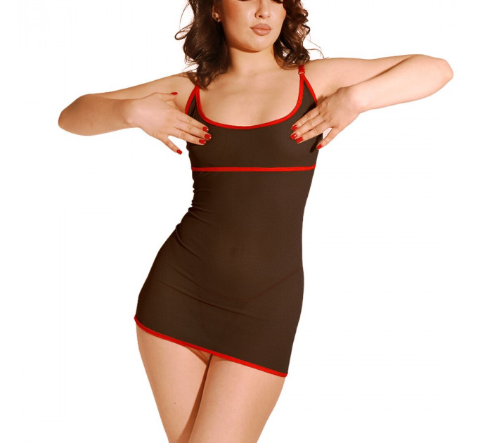 Сексуальна сукня із сітки Art of Sex- Sharlotte чорно-червона XS-M