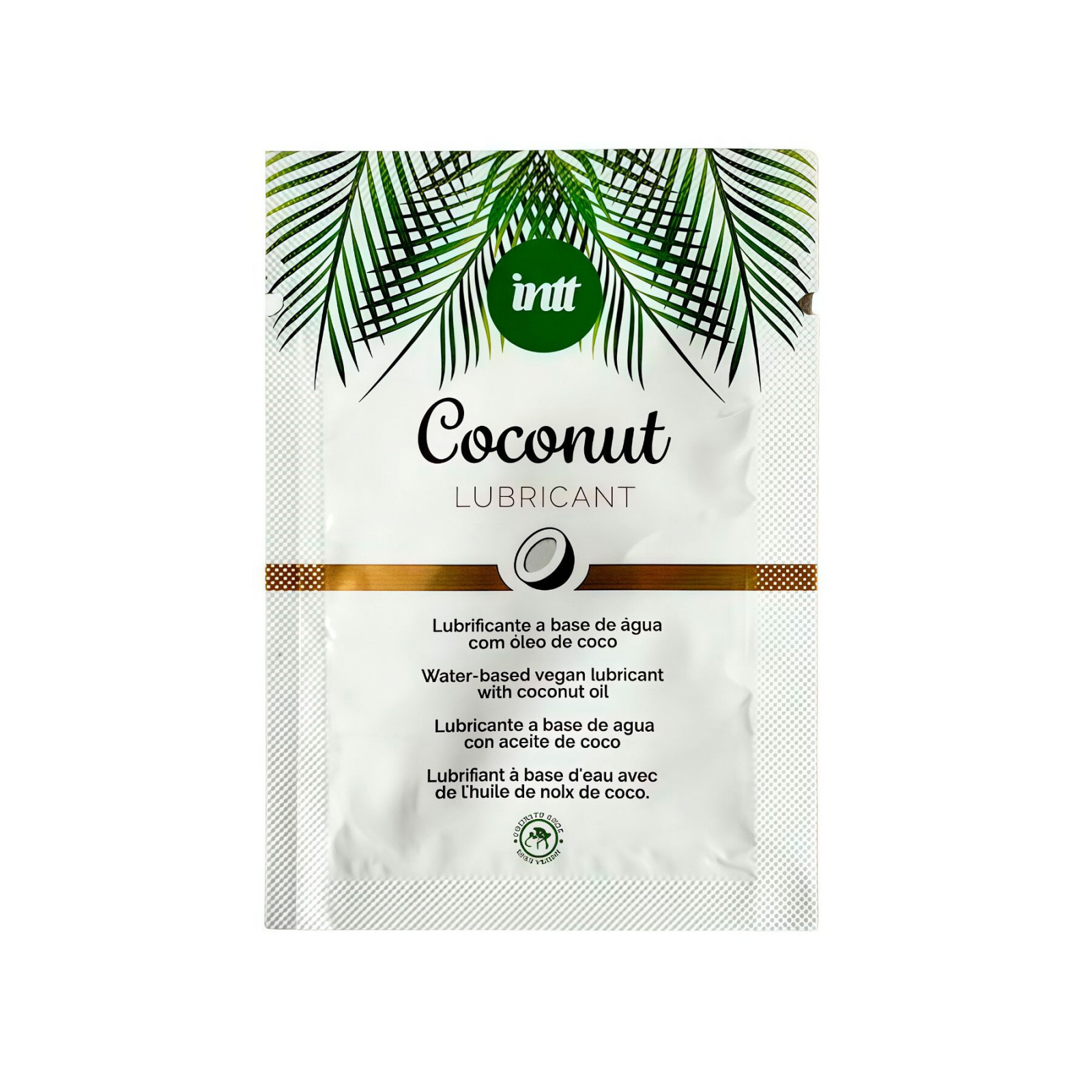 Пробник ухаживающего лубриканта Intt Coconut с кокосовым маслом на водной основе (2 мл)