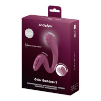 Вагінально-кліторальний вібратор Satisfyer G for Goddess 3 Wine Red, 2 мотори — Переглянути зображення 6