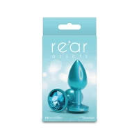 Анальна пробка NS Novelties Rear Assets - Iridescent Teal - Small - Teal — Переглянути зображення 3
