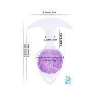 Анальна пробка Liebe Seele Icecream-shaped Crystal Anal Plug - Purple Medium