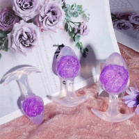 Анальна пробка Liebe Seele Icecream-shaped Crystal Anal Plug - Purple Medium — Переглянути зображення 5