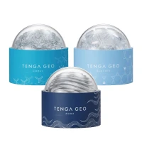 Мастурбатор Tenga Geo Coral Clear, новий матеріал, об’ємні зірки — фото 8
