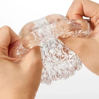 Мастурбатор Tenga Geo Coral Clear, новий матеріал, об’ємні зірки — фото 6