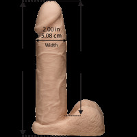 Фалоімітатор Doc Johnson Vac-U-Lock - 8 Inch ULTRASKYN Cock White (м'яте паковання!!!) — Переглянути зображення 3