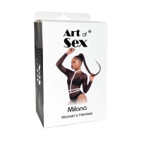 Жіноча портупея Art of Sex - Milana, екошкіра, розмір XS-2XL, колір чорний — Переглянути зображення 6