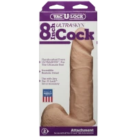 Фалоімітатор Doc Johnson Vac-U-Lock - 8 Inch ULTRASKYN Cock White (м'яте паковання!!!) — Переглянути зображення 6