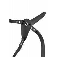 Страпон с вибрацией Fetish Tentation Vibrating Strap-On with Dildo Black (мятая упаковка!!!) — Просмотреть изображение 3