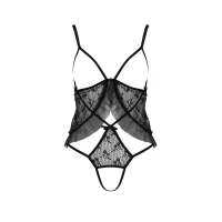Боді монокіні з відкритими грудьми Passion JUSTINA BODY S/M, black — Переглянути зображення 3