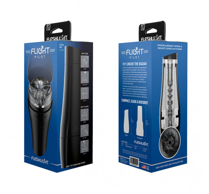 Мастурбатор Fleshlight Flight Pilot (Чорний), компактний розмір