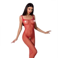 Бодістокінг Passion BS071 red, комбінезон на бретелях — Переглянути зображення 1