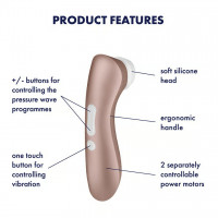 Вакуумный клиторальный стимулятор Satisfyer Pro 2+ Vibration с вибрацией — Просмотреть изображение 7