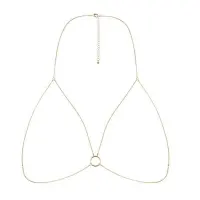 Ланцюжок портупея Bijoux Indiscrets Magnifique Bra Chain - Gold, прикраса на тіло — Переглянути зображення 2