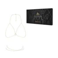 Ланцюжок портупея Bijoux Indiscrets Magnifique Bra Chain - Gold, прикраса на тіло — Переглянути зображення 4